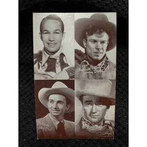 4 in 1 Western Arcade Card, John Wayne, Jimmy Dodd, Cooley, Bond